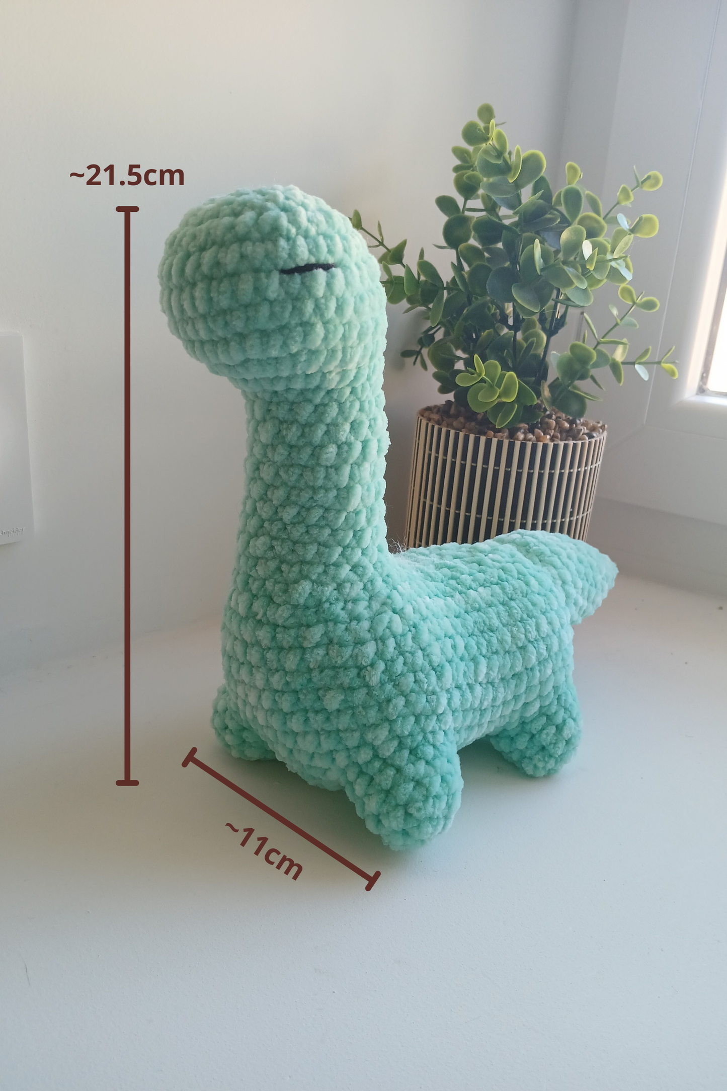 Peluche dinosaure mini Brontosaure au crochet – Fait main