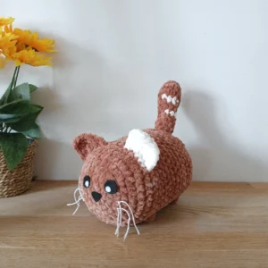 Peluche chat pain de mie au crochet fait main, création artisanale Sunflower Crochet