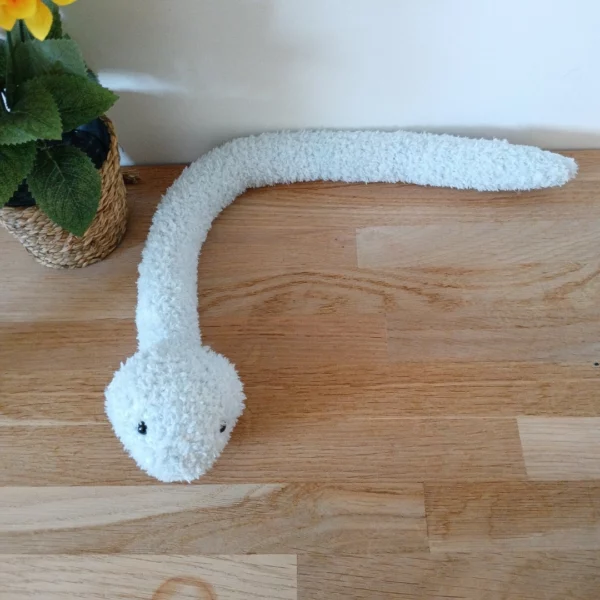 Peluche serpent bleu tout doux – Image 3